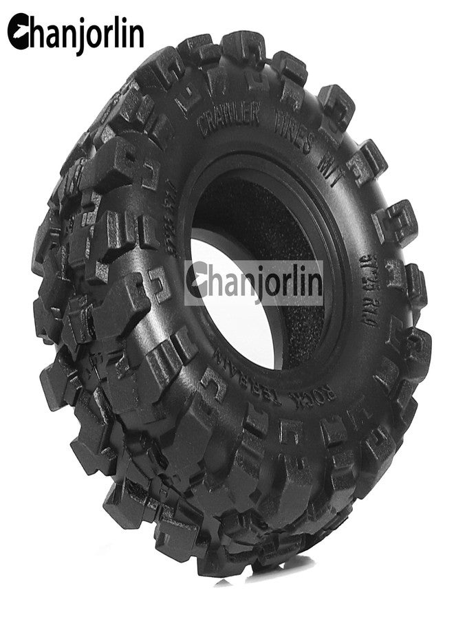 Chanjorlin 1.0 RC Crawler Tires 1/24 1/18 All Terrain Super Soft Sticky Rubber Mud Slingers Tyres For 1:24 1:18 Rock Crawler Car Axial SCX24 FMS AX24 FCX18 FCX24 TRX4M 1.0" Beadlock wheels Rim 4PCS - Image 4